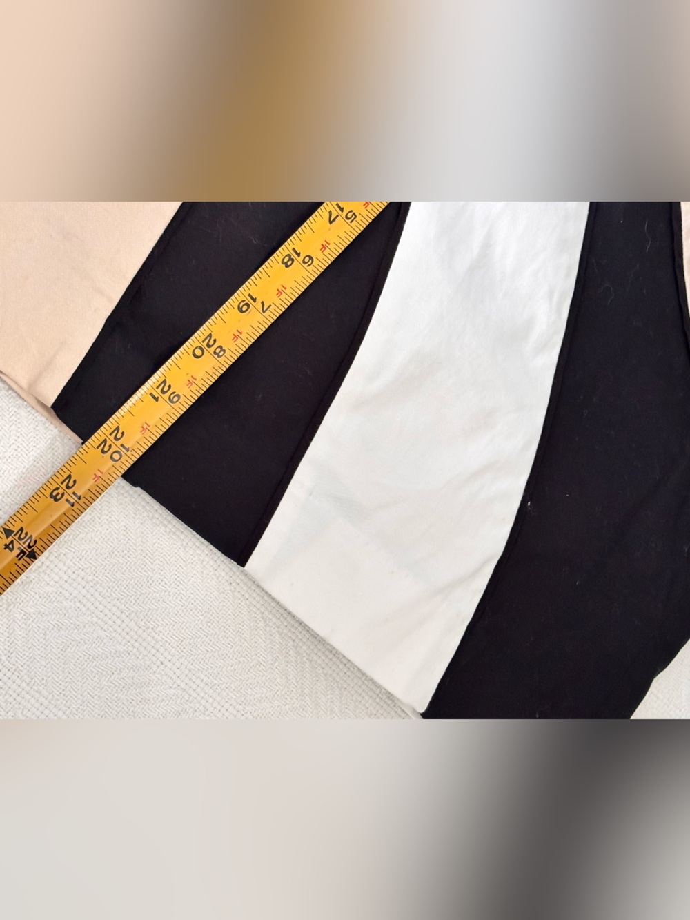 🐞White House Black Market Black, Cream & Tan Spiral Panel Mini Skirt - Picture 7 of 10